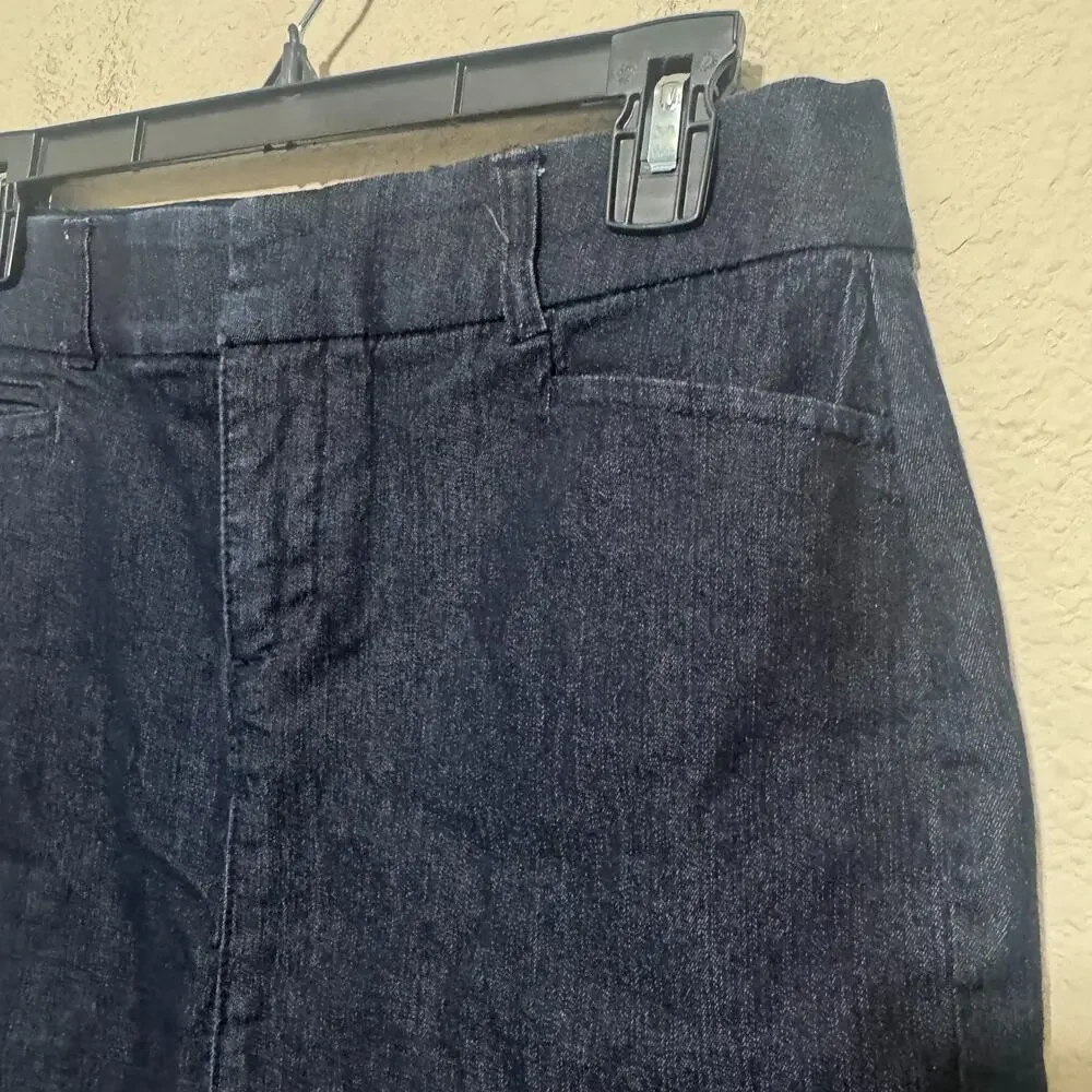 JM Collections Womens Denim Mini Skirt Size 8P petite straight pencil blue jean